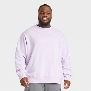 Men's Big & Tall Standard Fit Pullover Sweatshirt - Goodfellow & Co Lavender 3XL